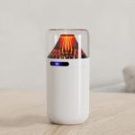 Rechargable Colorful Fire 7 LED Flame Diffuser Customized Room Ultrasonic 360ml Usb Cool Mist Flame Lamp Aroma Difusor Humidifier